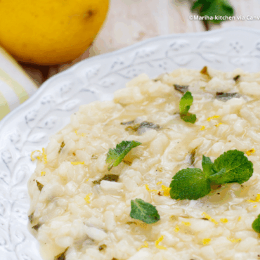 Risotto olio extravergine di oliva, limone e timo